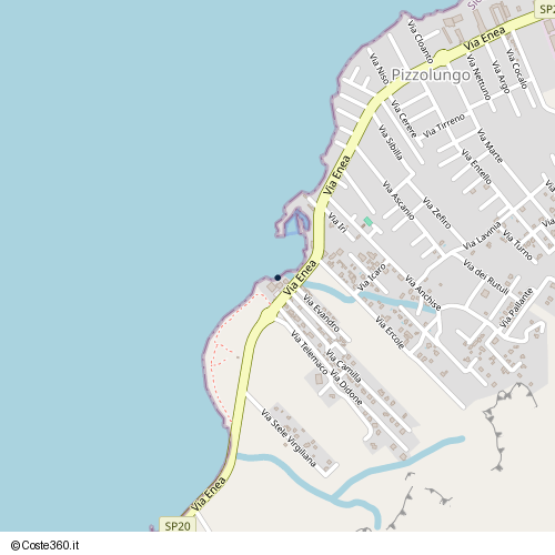 Posizione della spiaggia Spiaggia nei pressi di Via Enea, Erice, 91016