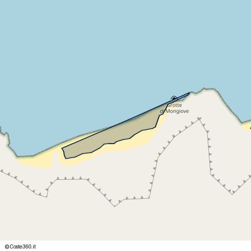 Posizione della spiaggia Spiaggia nei pressi di SP107, Patti, 98066