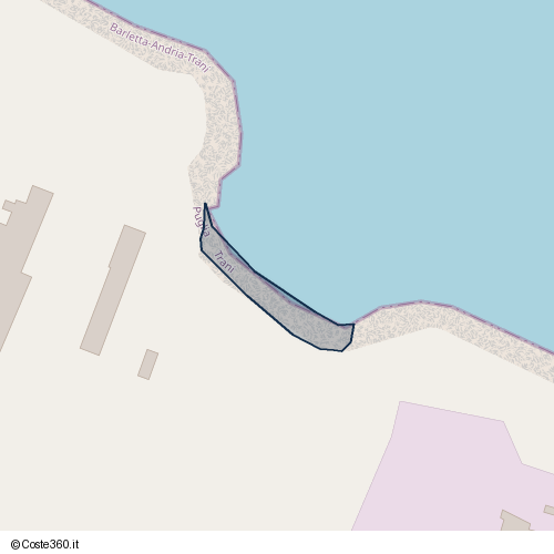 Posizione della spiaggia Spiaggia nei pressi di Via Curaturo, Trani, 76125