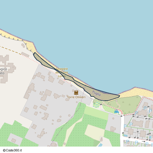 Posizione della spiaggia Spiaggia nei pressi di Carrara Lama Paterna, Bisceglie, 76011