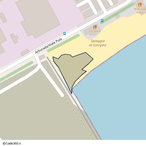 Posizione della spiaggia Spiaggia nei pressi di Sant'Avendrace-Santa Gilla, Casteddu/Cagliari, 09123