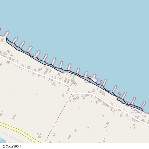 Posizione della spiaggia Spiaggia nei pressi di Margherita di Savoia, 76016