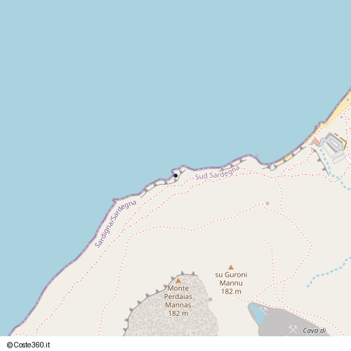 Posizione della spiaggia Spiaggia nei pressi di 307, Gonnesa, 09010