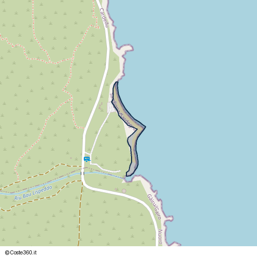 Posizione della spiaggia Spiaggia nei pressi di Via Lumgomare, Cardedu, 08040