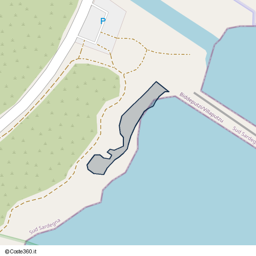 Posizione della spiaggia Spiaggia nei pressi di SP33, Biddeputzi/Villaputzu, 09040