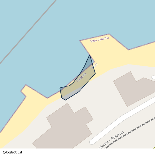 Posizione della spiaggia Spiaggia nei pressi di Pizzo, 89812