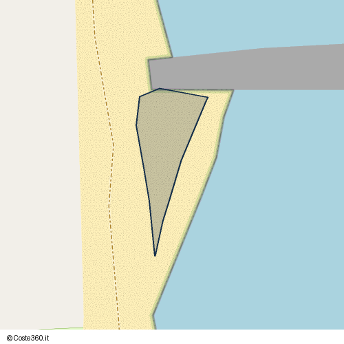 Posizione della spiaggia Spiaggia nei pressi di Via Foci Adige, Rosolina Mare, 45010