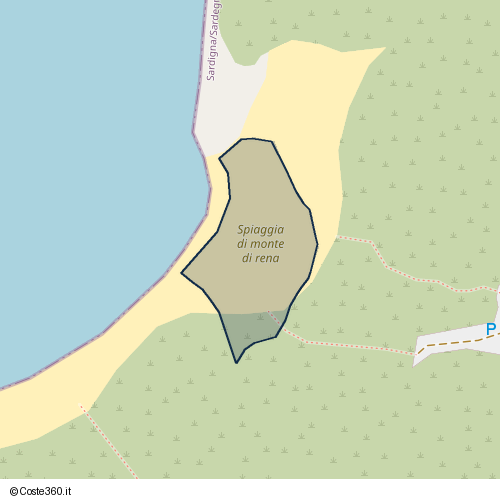 Posizione della spiaggia Spiaggia nei pressi di SP 91 Strada Panoramica, La Maddalena, 07024