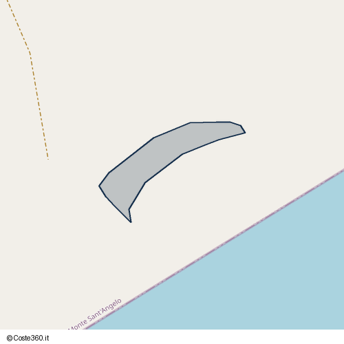 Posizione della spiaggia Spiaggia nei pressi di Garganica, Monte Sant'Angelo