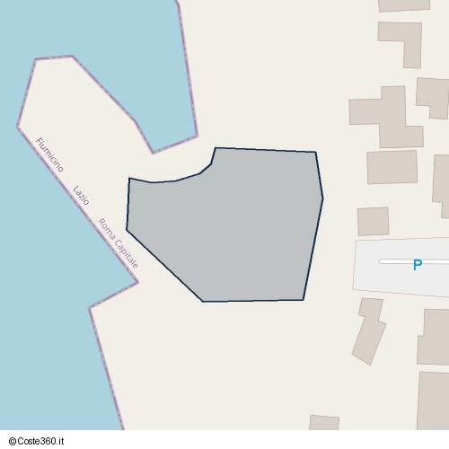 Posizione della spiaggia Spiaggia nei pressi di Via delle Trote, Fiumicino, 00054