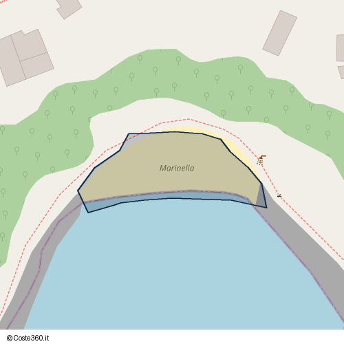 Posizione della spiaggia Spiaggia nei pressi di Salita Falconara, Lerici, 19137