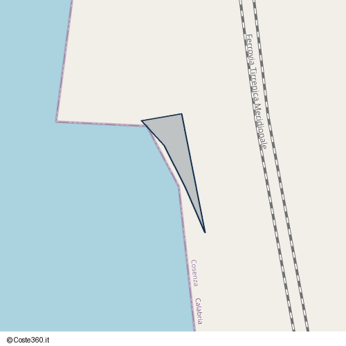 Posizione della spiaggia Spiaggia nei pressi di SP257, Amantea Paese, Amantea, 87032