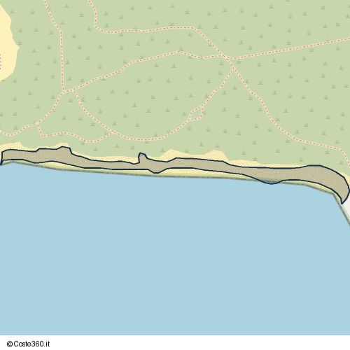 Posizione della spiaggia Spiaggia nei pressi di Manduria