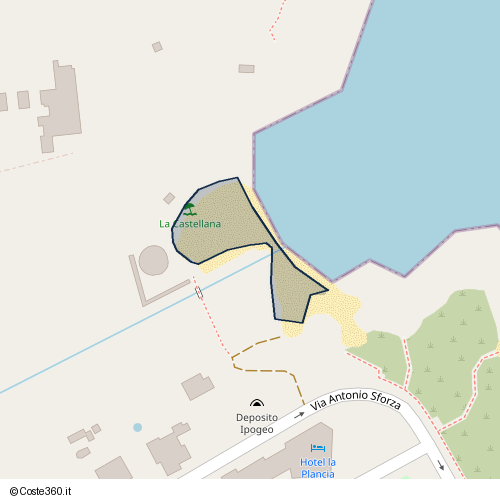 Posizione della spiaggia Spiaggia nei pressi di Via Antonio Sforza, Otranto, 73028