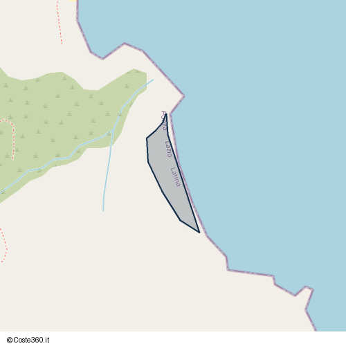 Posizione della spiaggia Spiaggia nei pressi di Via Provinciale Le Forna, Ponza, 04027