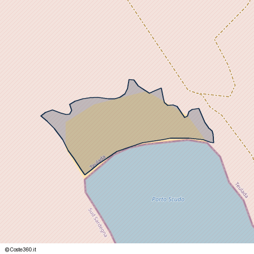 Posizione della spiaggia Spiaggia nei pressi di Teulada, 09019