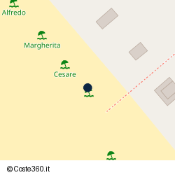 Posizione della concessione demaniale marittima Comune di Forte Dei Marmi, A. 2005, N. 102