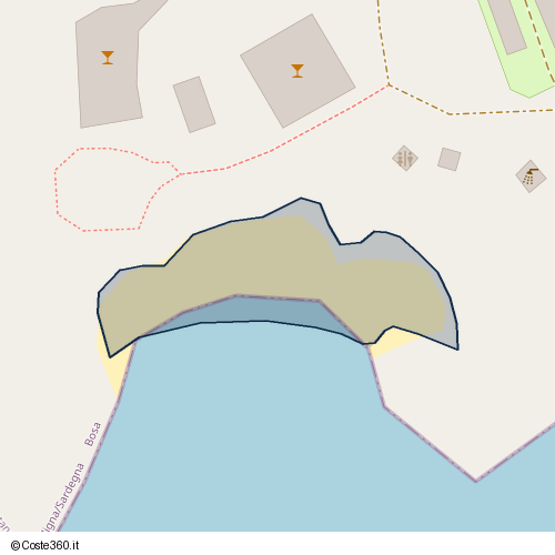 Posizione della spiaggia Spiaggia nei pressi di SP49, Bosa Marina, 08013