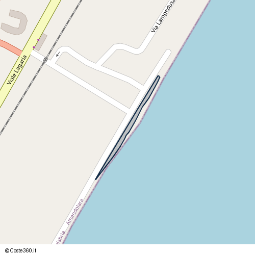 Posizione della spiaggia Spiaggia nei pressi di Amendolara, 87070