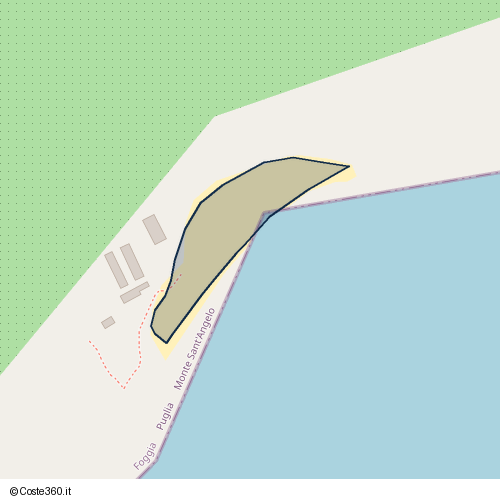 Posizione della spiaggia Spiaggia nei pressi di Monte Sant'Angelo