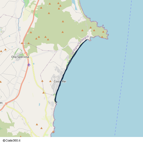 Posizione della spiaggia Spiaggia nei pressi di Via Necropoli, Costa Rei, 09043