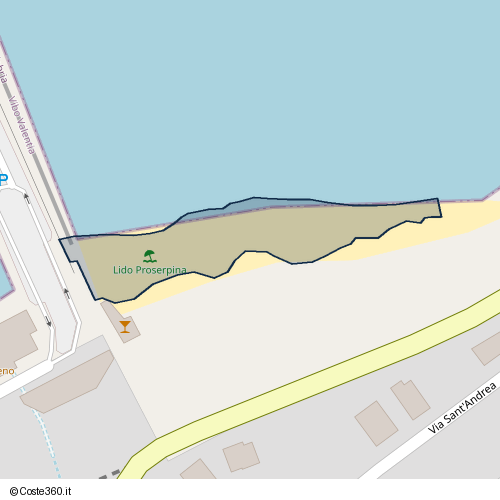 Posizione della spiaggia Spiaggia nei pressi di Via Emilia, Vibo Valentia, 89900