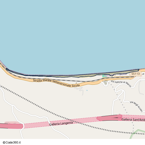 Posizione della spiaggia Spiaggia nei pressi di Strada statale Settentrionale Sicula, Cefalù, 90015