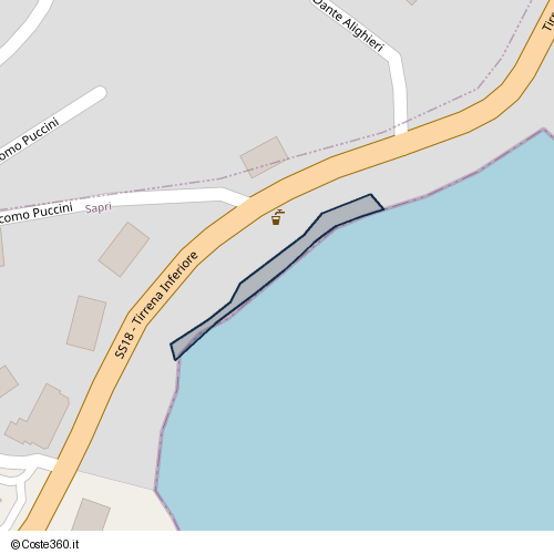 Posizione della spiaggia Spiaggia nei pressi di SS18 - Tirrena Inferiore, Sapri, 84073