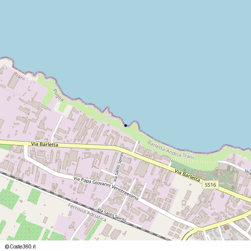 Posizione della spiaggia Spiaggia nei pressi di Trani, 76125