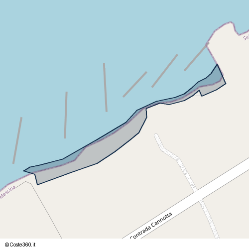 Posizione della spiaggia Spiaggia nei pressi di Contrada Cannotta, Terme Vigliatore, 98050