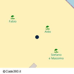 Posizione della concessione demaniale marittima Comune di Riccione, A. 2014, N. 407
