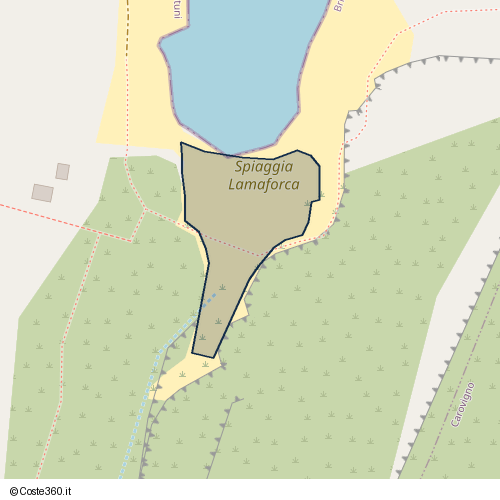 Posizione della spiaggia Spiaggia nei pressi di Strada Comunale n.152 - Procaccio II, Ostuni, 72017