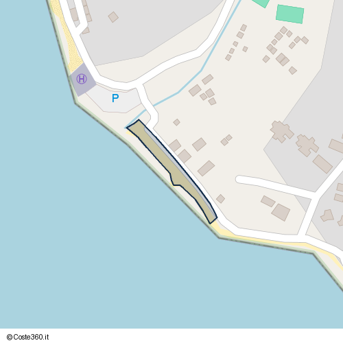 Posizione della spiaggia Spiaggia nei pressi di Montecorice