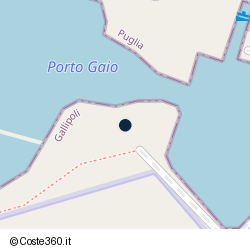 Posizione della concessione demaniale marittima Comune di Gallipoli, A. 2011, N. 90