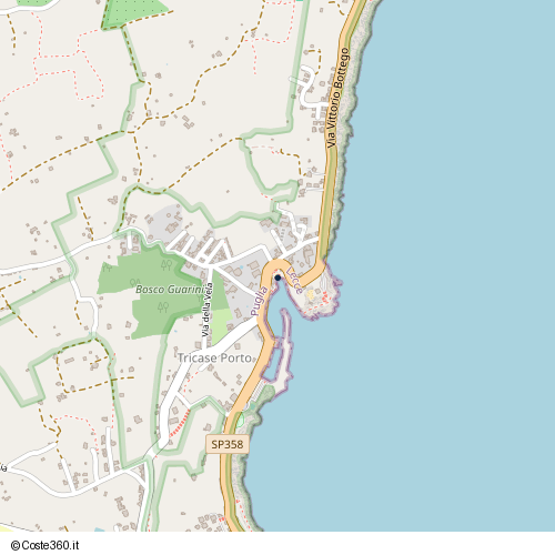 Posizione della spiaggia Spiaggia nei pressi di Via Cristoforo Colombo, Tricase, 73039