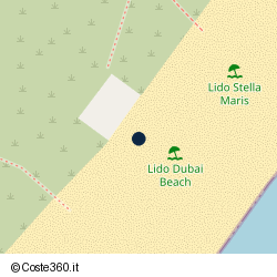 Posizione approssimativa di Lido Dubai spiaggia per cani