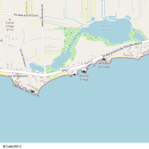 Posizione della spiaggia Spiaggia nei pressi di Strada provinciale Pozzallo-Marza, Ispica, 97014