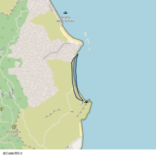 Posizione della spiaggia Spiaggia nei pressi di Rope, Sirolo, 60020