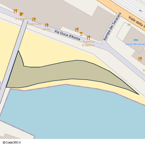 Posizione della spiaggia Spiaggia nei pressi di Via Duca d'Aosta 32, Borgo Odescalchi, Civitavecchia, 00053