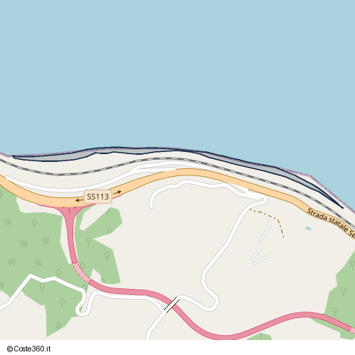 Posizione della spiaggia Spiaggia nei pressi di Tusa, 98079