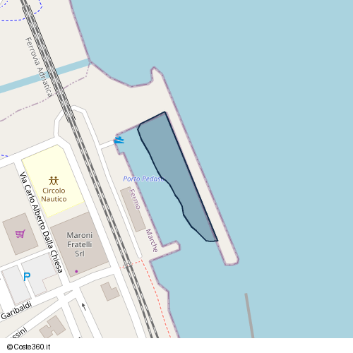 Posizione della spiaggia Spiaggia nei pressi di Via Martiri della Libertà, Pedaso, 63827