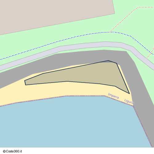 Posizione della spiaggia Spiaggia nei pressi di Oneglia, Imperia, 18100