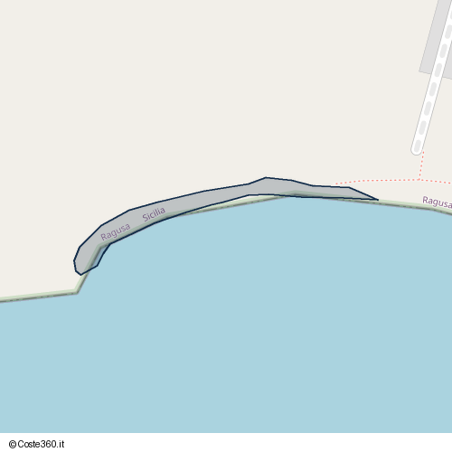 Posizione della spiaggia Spiaggia nei pressi di Via Cavalier Michele Calabrese, Ragusa, 97100