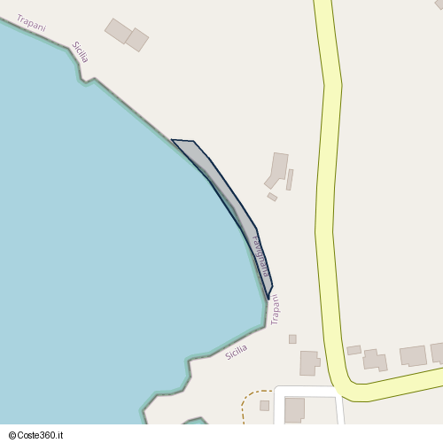 Posizione della spiaggia Spiaggia nei pressi di Favignana, 91023