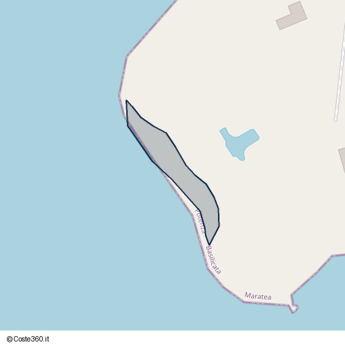 Posizione della spiaggia Spiaggia nei pressi di Maratea, 85046