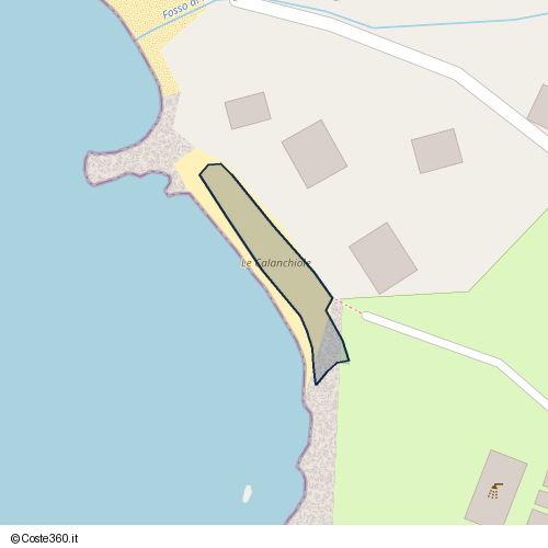 Posizione della spiaggia Spiaggia nei pressi di Loc. Calanchiole, Capoliveri, 57031