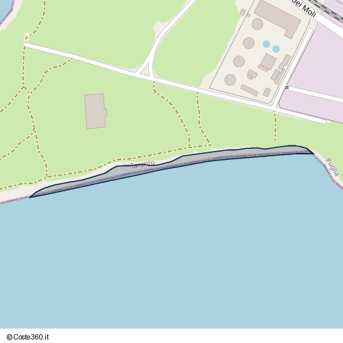 Posizione della spiaggia Spiaggia nei pressi di Taranto