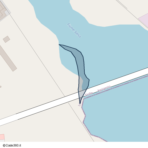 Posizione della spiaggia Spiaggia nei pressi di Licata, 92027