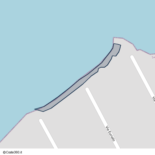 Posizione della spiaggia Spiaggia nei pressi di Via Eurialo, Erice, 91016