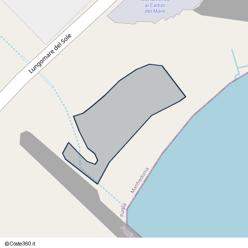 Posizione della spiaggia Spiaggia nei pressi di Siponto, Manfredonia, 71043